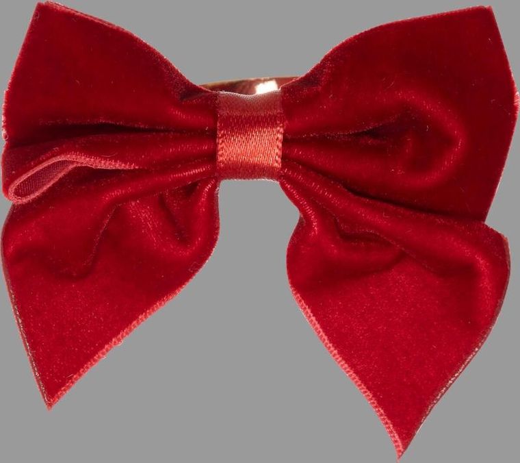 Atmosphera, obrączka na serwetki, czerwona kokarda, średnica 5 cm