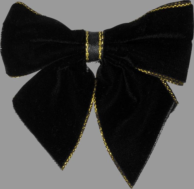 Atmosphera, obrączka na serwetki, z czarną kokardą, 2 szt.