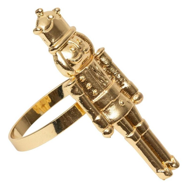 Atmosphera, obrączka na serwetki, z dziadkiem do orzechów, 2 szt.