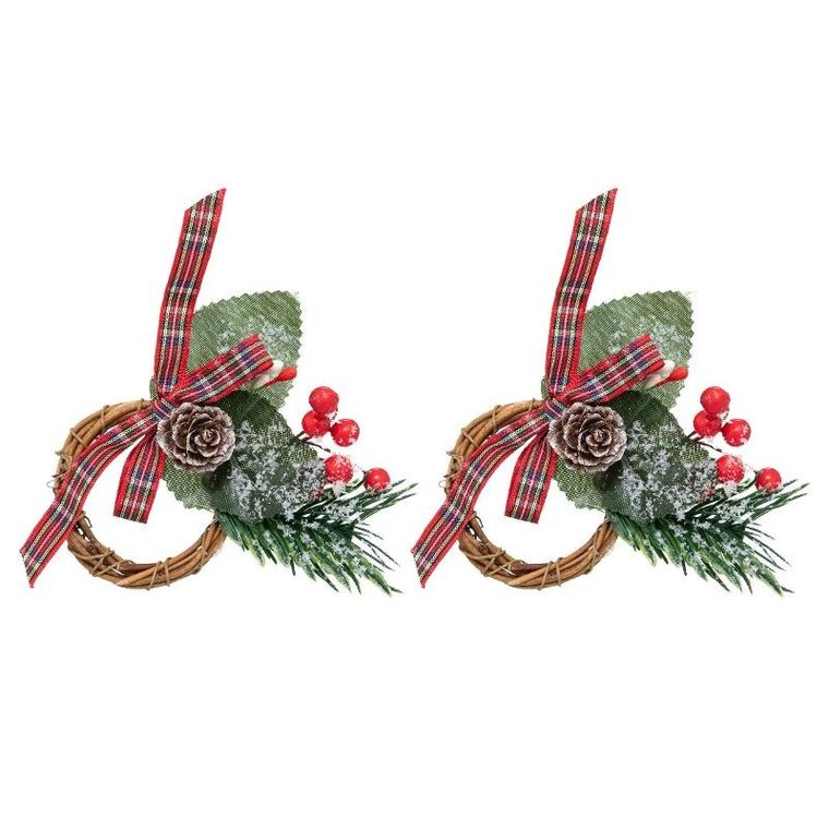 Atmosphera, obrączki na serwetki świąteczne, 2 szt.