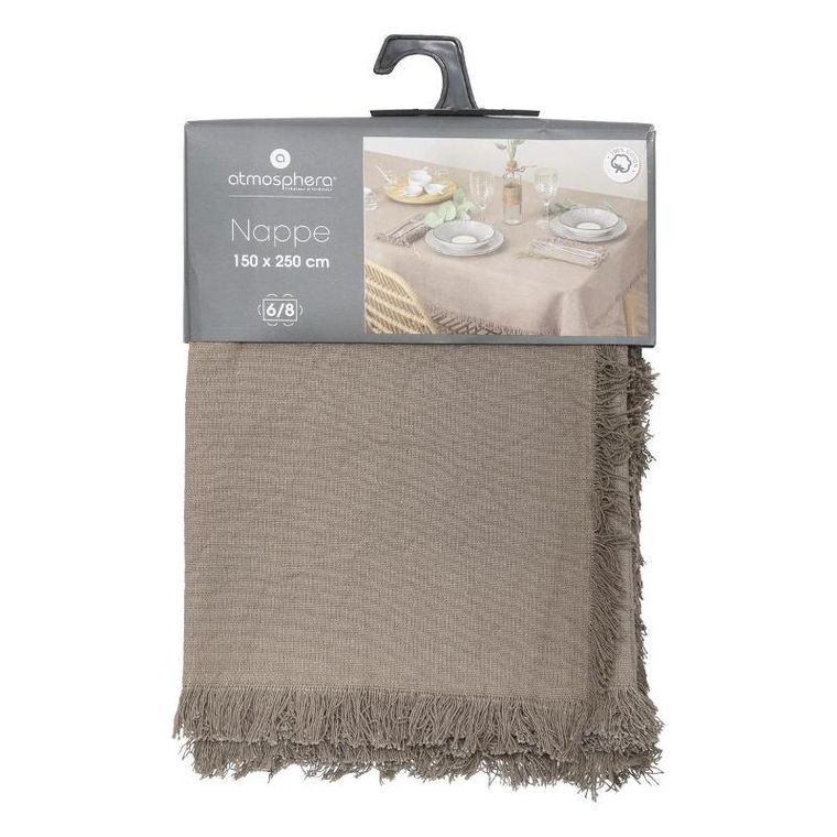 Atmosphera, obrus bawełniany z frędzlami, Maha, 150-250 cm