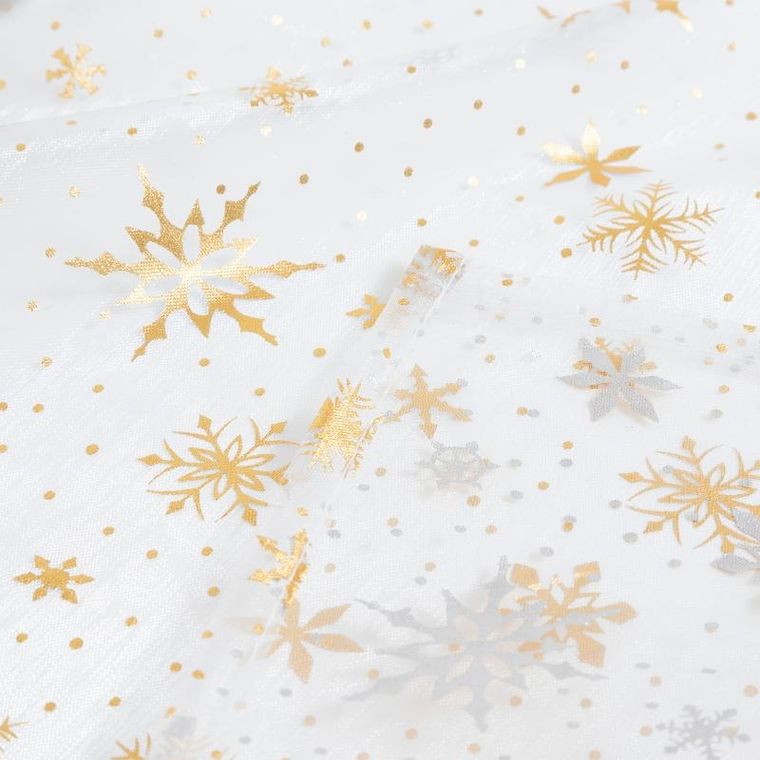 Atmosphera, obrus na stół, z płatkami śniegu, plamoodporny