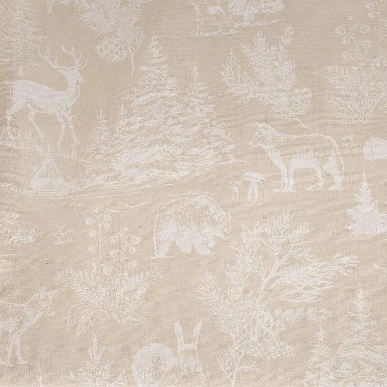 Atmosphera, obrus z motywem zwierząt, beżowy, 140-360 cm