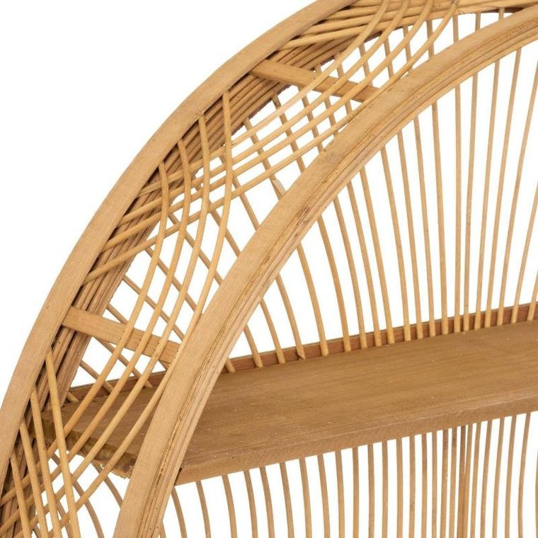 Atmosphera, okrągła półka ścienna Ina z drewna bambusowego, Ø 70 cm