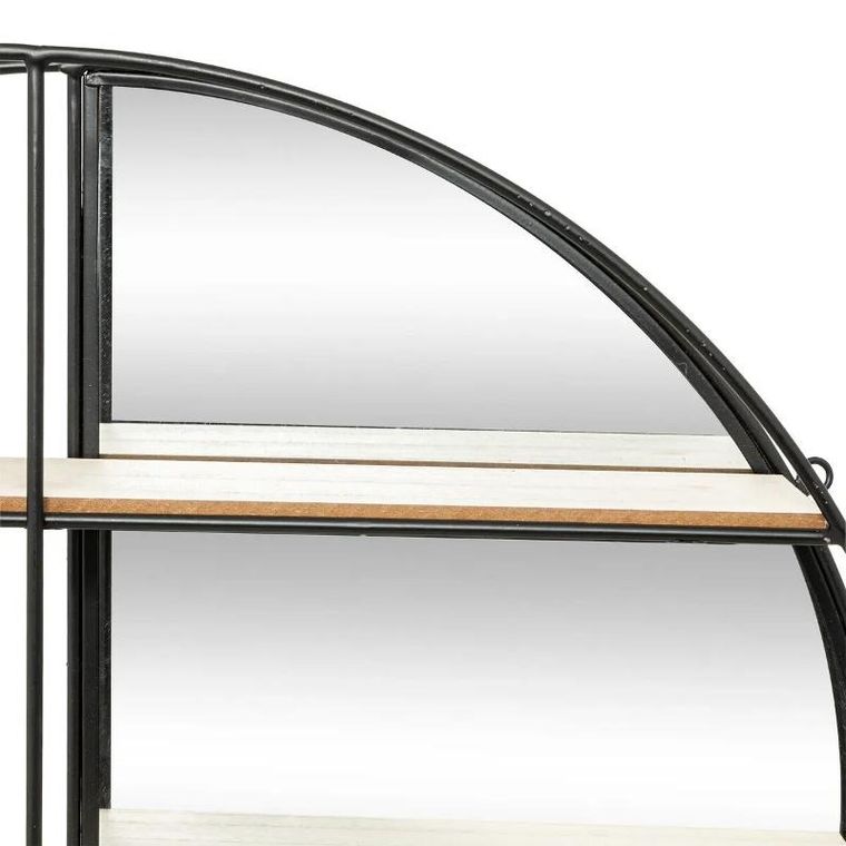 Atmosphera, okrągła półka wisząca z lustrem, Zina, ø 56 cm