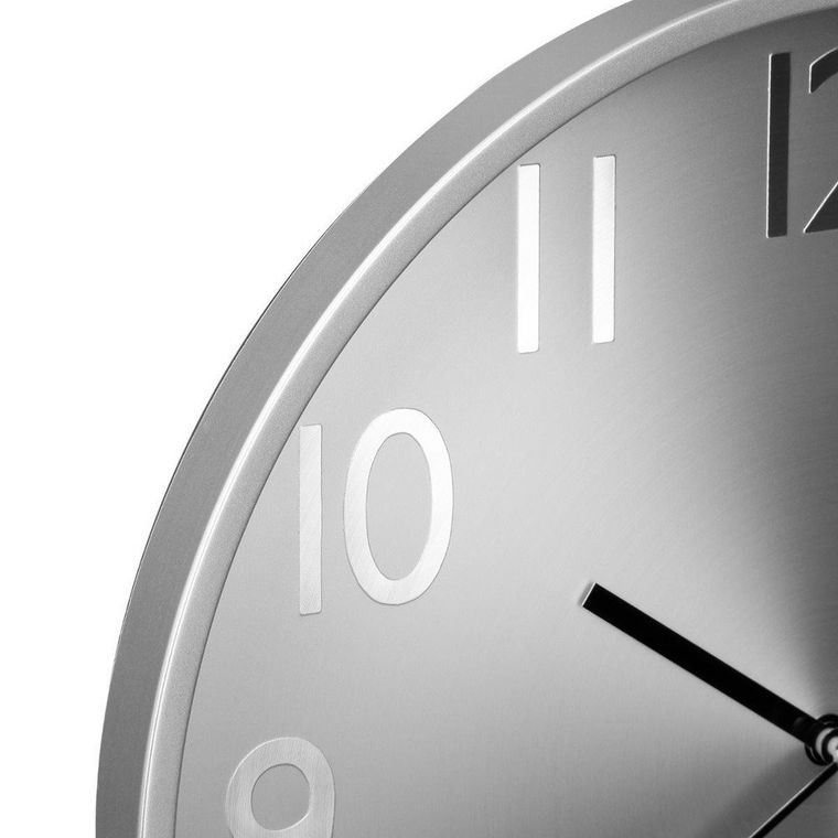Atmosphera, okrągły zegar ścienny, srebrny, Ø 30 cm