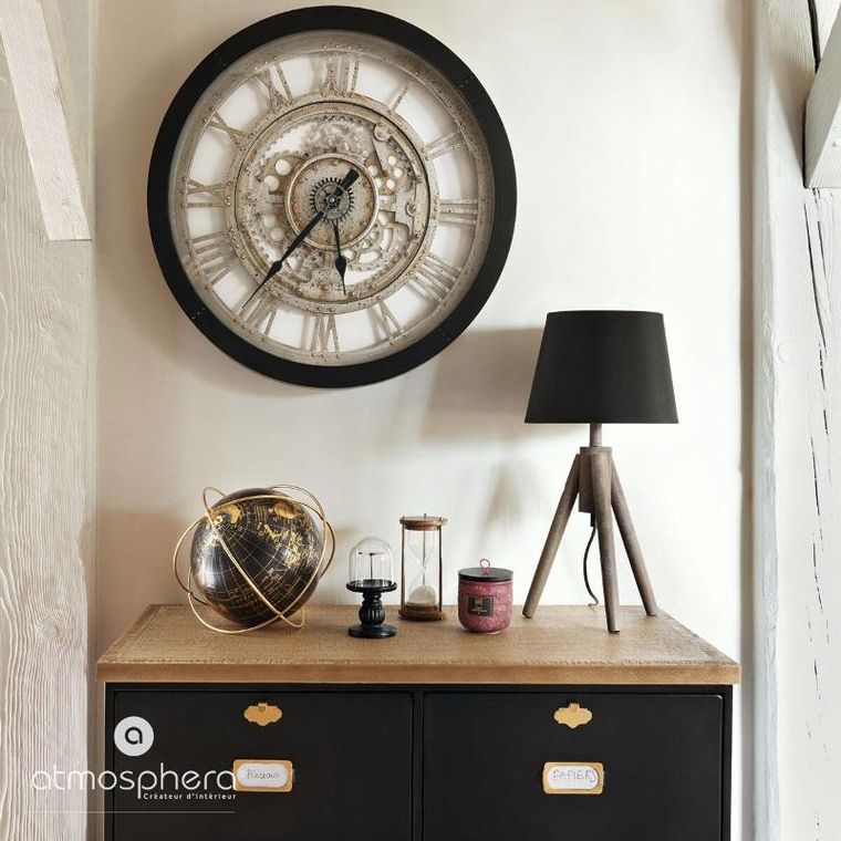 Atmosphera, ozdobna klepsydra, obudowa z drewna mango i metalu