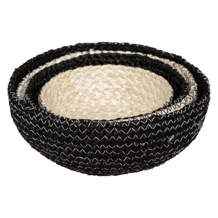 Atmosphera, ozdobne koszyki safari, jutowe, 4 szt.