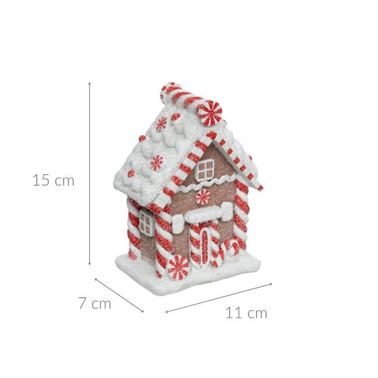 Atmosphera, ozdobny domek, z piernika, 15 cm