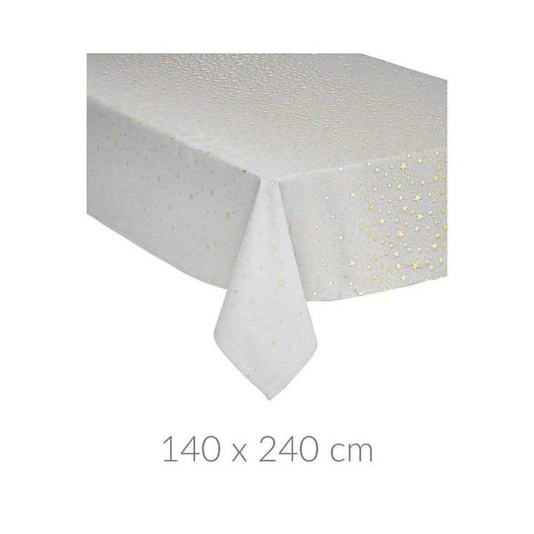 Atmosphera, ozdobny obrus w gwiazdki, 140-240 cm