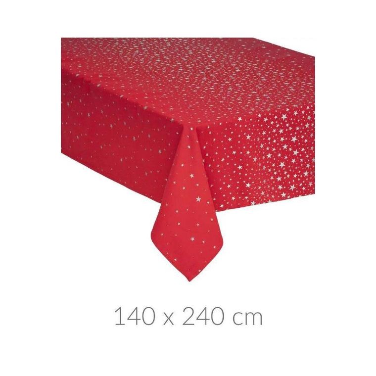 Atmosphera, ozdobny obrus w gwiazdki, 140-240 cm
