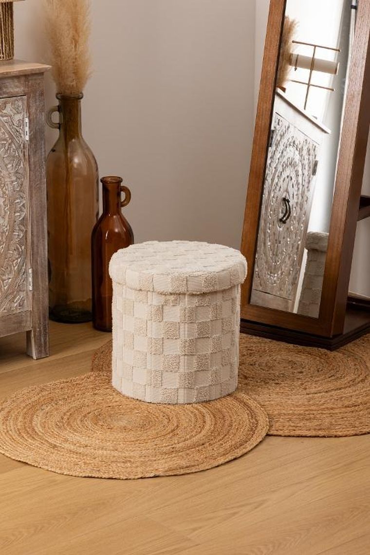 Atmosphera, Pasti, pufa okrągła składana, tuftowana, średnica 38 cm