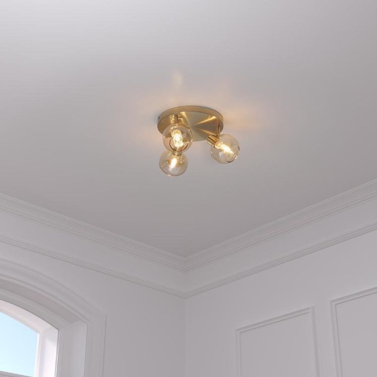 Atmosphera, Pilla, lampy sufitowe, złoto i szklane klosze, 3 punktowe