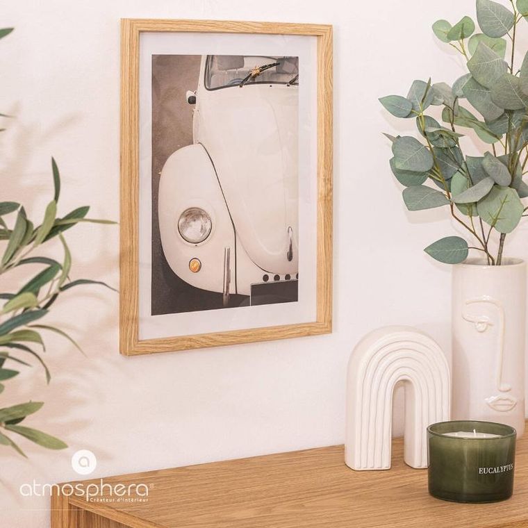 Atmosphera, plakat w ramie, retro samochód vivien, 30-40 cm