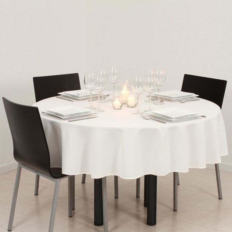 Atmosphera, plamoodporny obrus okrągły, kość słoniowa, Ø 180 cm