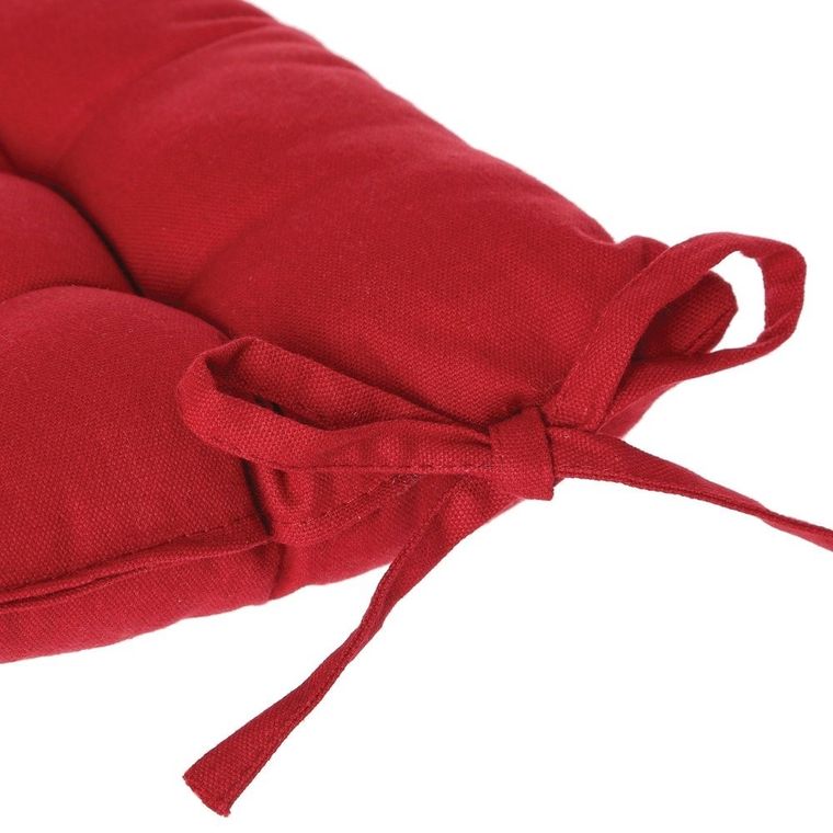 Atmosphera, poduszka na krzesło z wiązaniem, 38-38 cm, czerwona