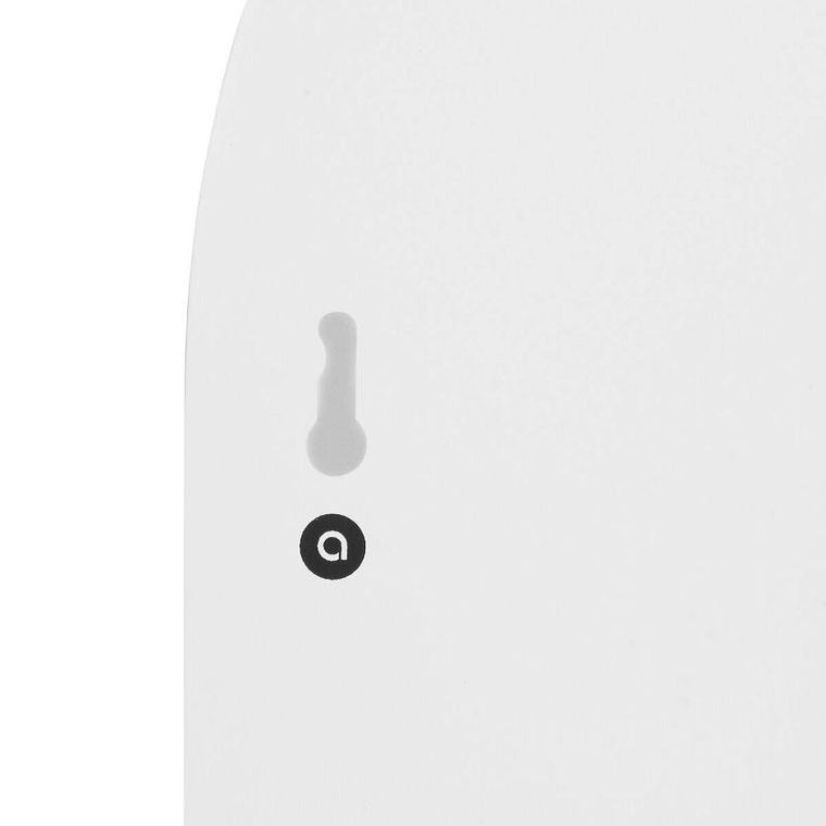 Atmosphera, półka na ścianę półokrągła, biała, Soleya, 45-35 cm