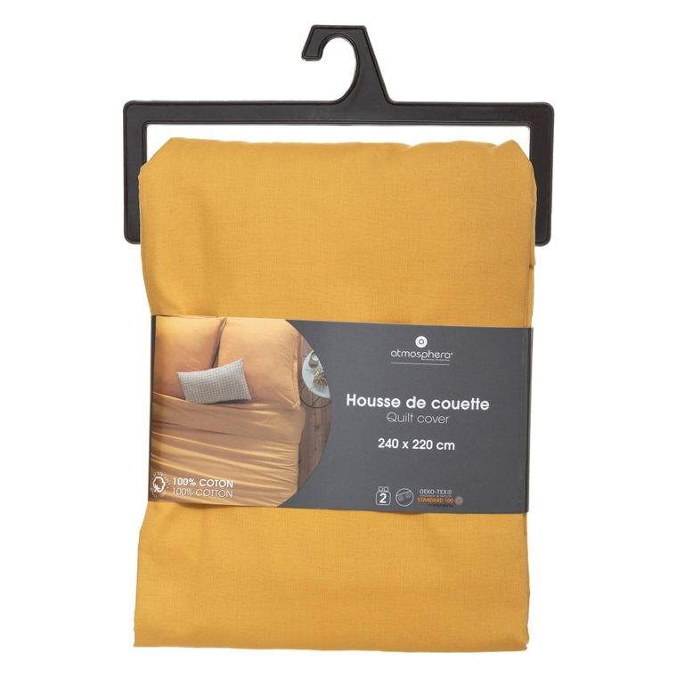 Atmosphera, poszwa na kołdrę, 240-220 cm, bawełna, żółta