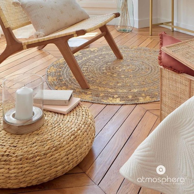 Atmosphera, pufa pleciona, Ottoman, ø 55 cm