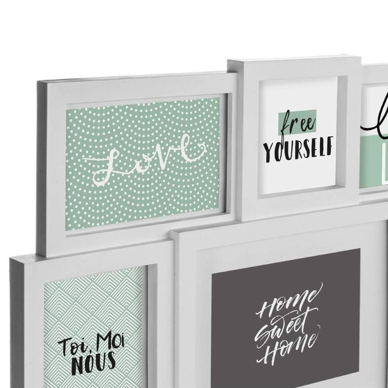 Atmosphera, ramki na zdjęcia, 9 miejsc, biała