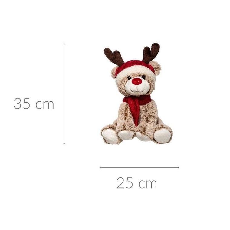 Atmosphera, renifer w czapce, 35 cm