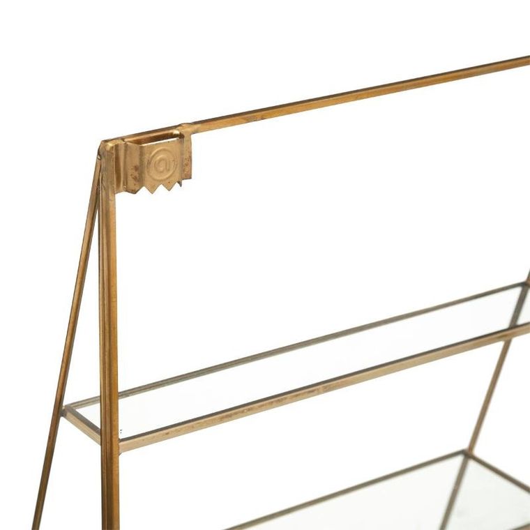 Atmosphera, stojak na biżuterię z półkami i haczykami, szklany, 27 cm