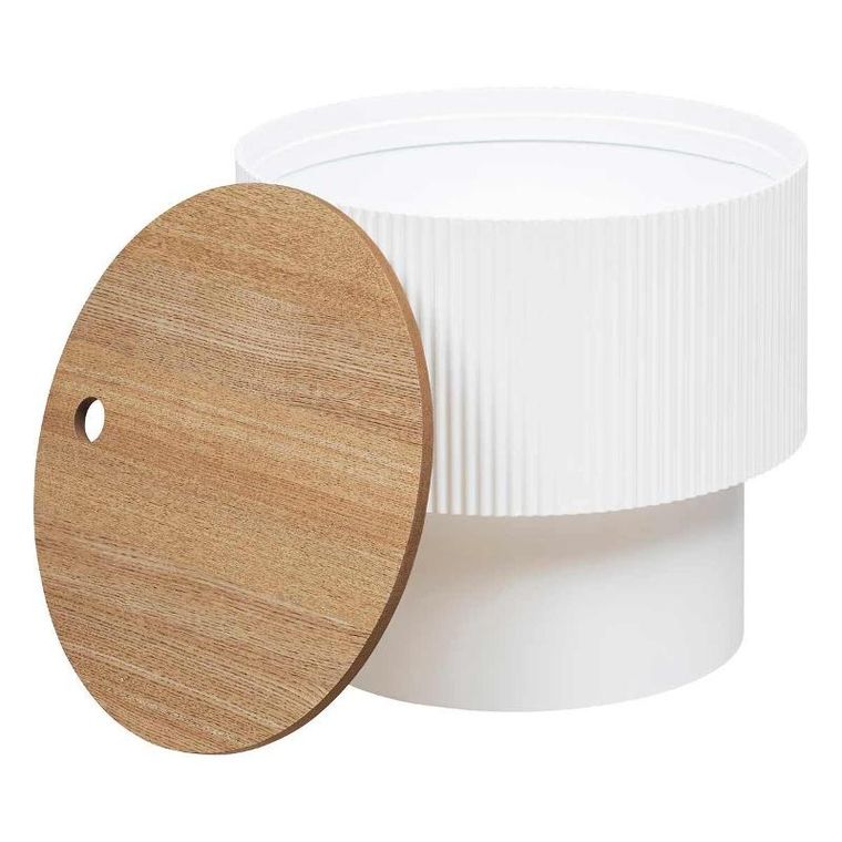 Atmosphera, stolik kawowy ze schowkiem, Enola, okrągły, Ø 38.5 cm