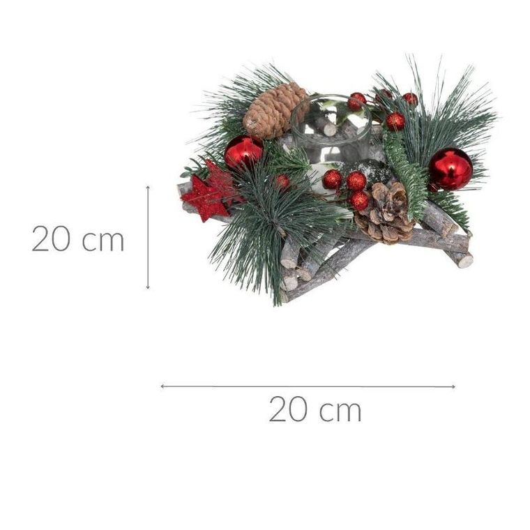 Atmosphera, stroik świąteczny z miejscem na świecę