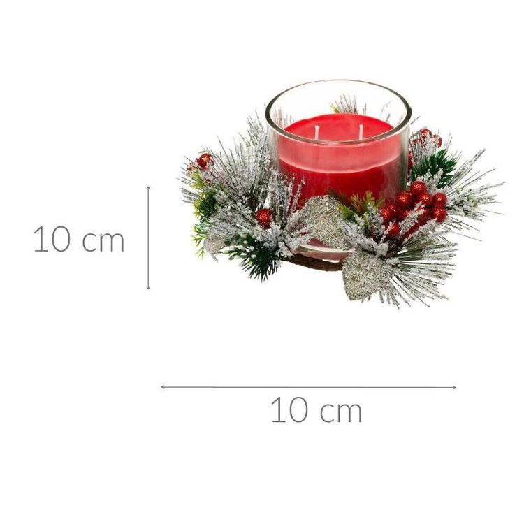 Atmosphera, świąteczny stroik ze świecą, 270 g