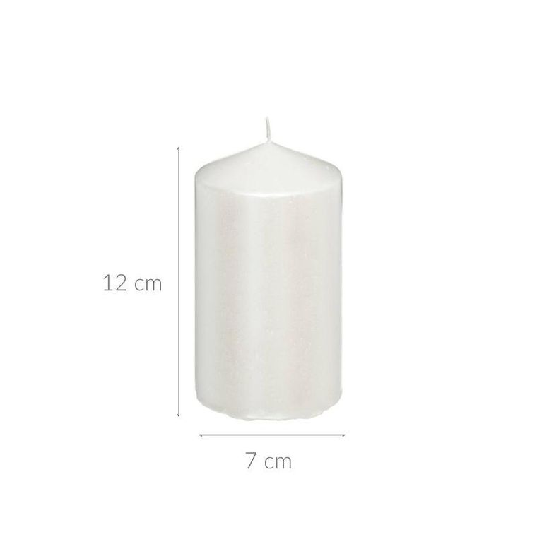 Atmosphera, świeca walec, błyszcząca, 12 cm