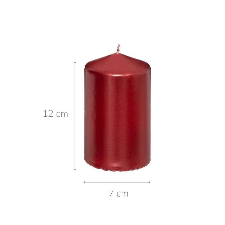 Atmosphera, świeca walec, błyszcząca, 12 cm