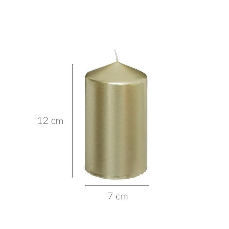 Atmosphera, świeca walec, błyszcząca, 12 cm