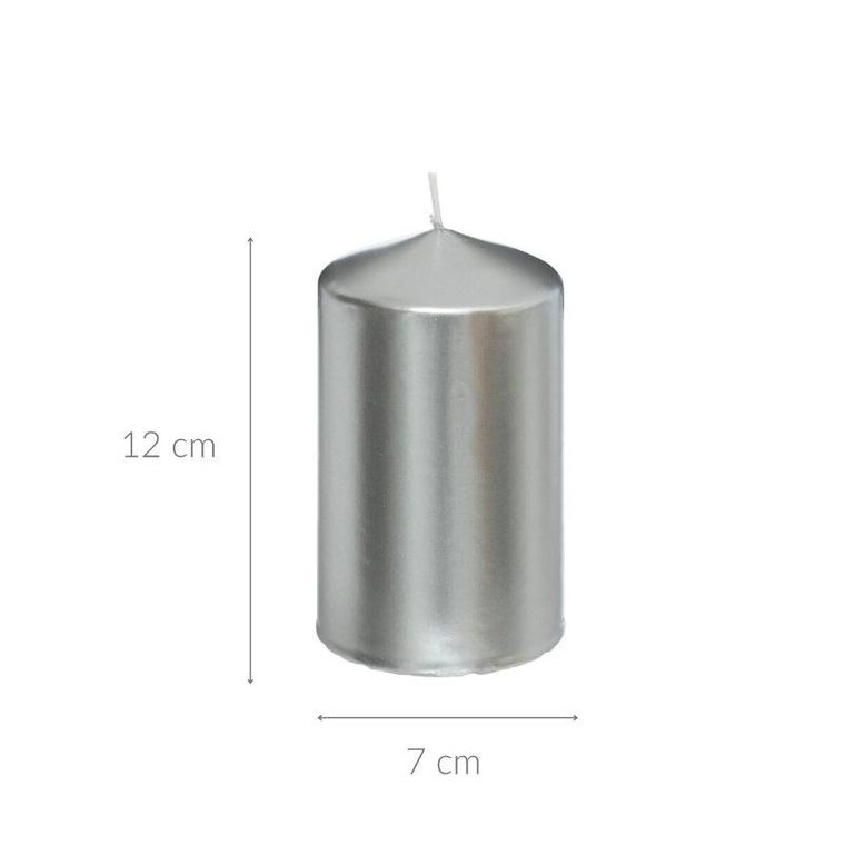 Atmosphera, świeca walec, błyszcząca, 12 cm
