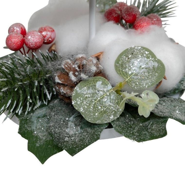 Atmosphera, świecznik metalowy, w kształcie choinki, na tealight, 25 cm