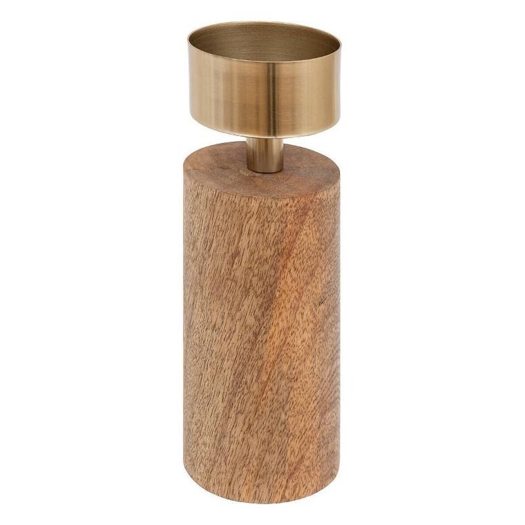 Atmosphera, świeczniki na jedną świecę z drewna mango, 2 szt.