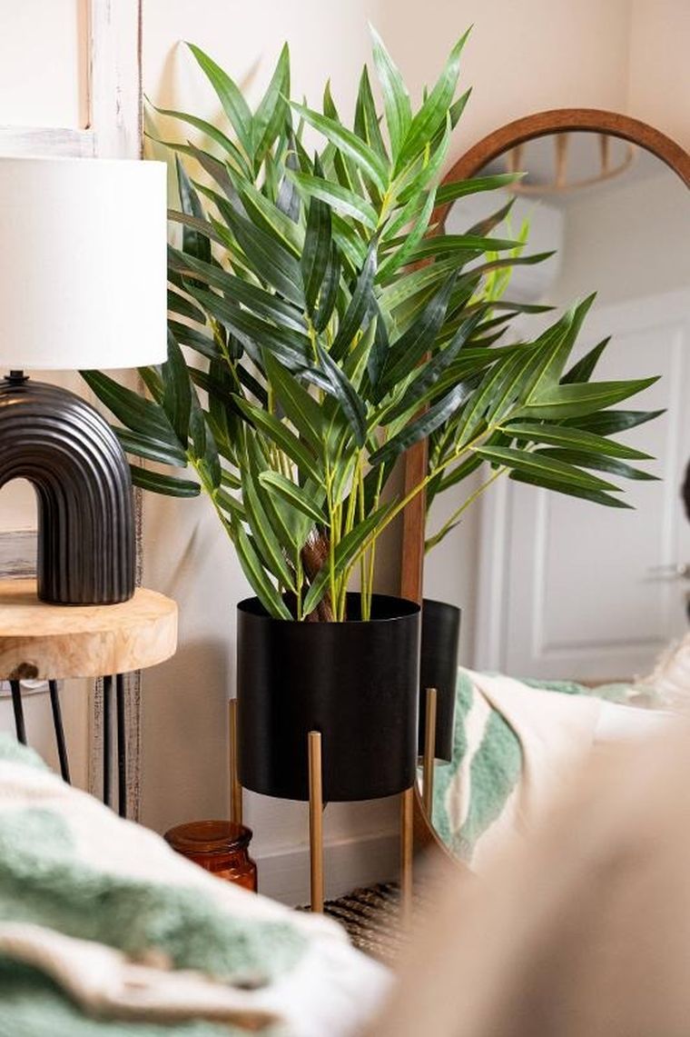 Atmosphera, sztuczna palma jak żywa w doniczce z plecionki, wys. 80 cm