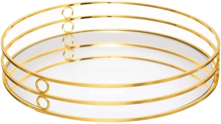 Atmosphera, taca lustrzana, Feel, 2 szt., złoty