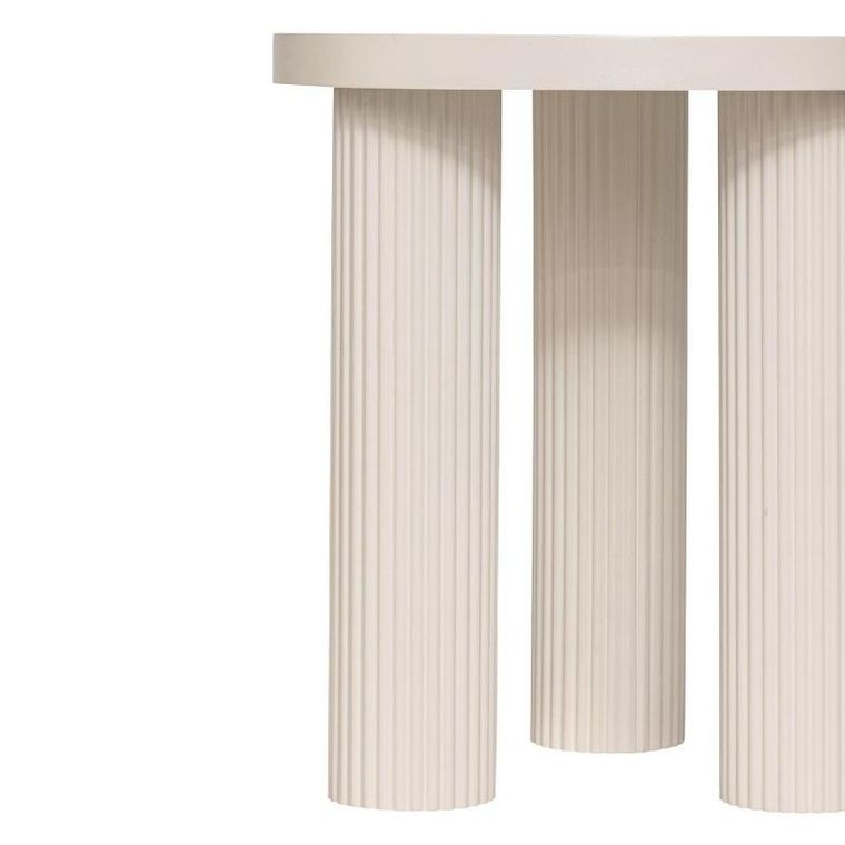 Atmosphera, Tella, stolik kawowy okrągły, kremowy, średnica 40 cm