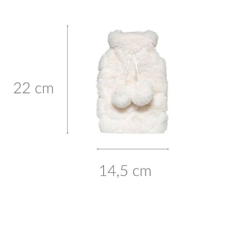 Atmosphera, termofor w pluszowym pokrowcu z pomponami