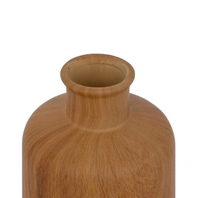Atmosphera, wazon ceramiczny, Sao, efekt drewna, 17,5 cm