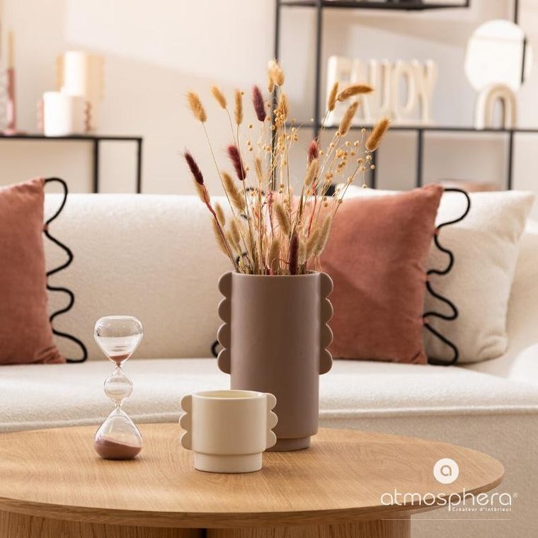 Atmosphera, wazon ceramiczny Wavy Bliss, Ø 13 cm