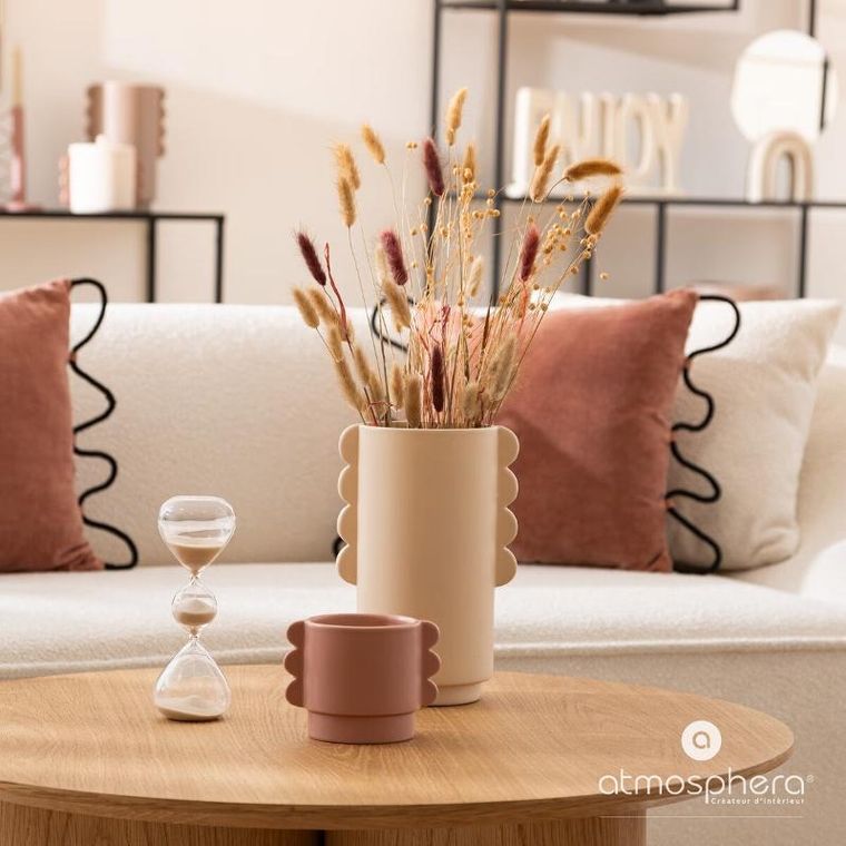 Atmosphera, wazon ceramiczny, Wavy Bliss, Ø 13 cm