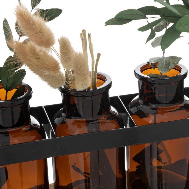 Atmosphera, wazoniki na podstawce na pojedyncze kwiaty, 5 szt.