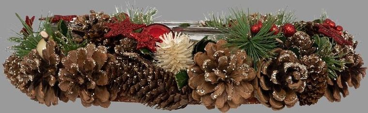 Atmosphera, wieniec adwentowy, świecznik na 4 świece, 34 cm