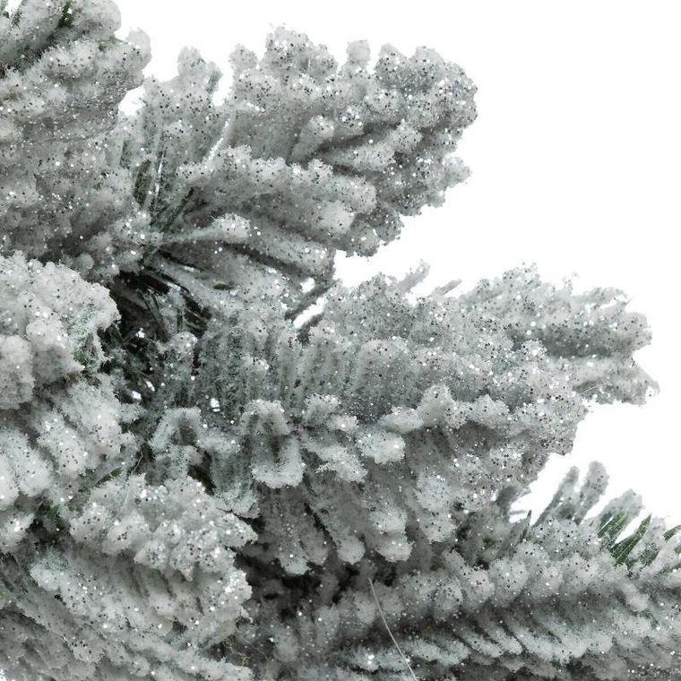 Atmosphera, wieniec świąteczny gałązki choinki ze śniegiem, 40 cm
