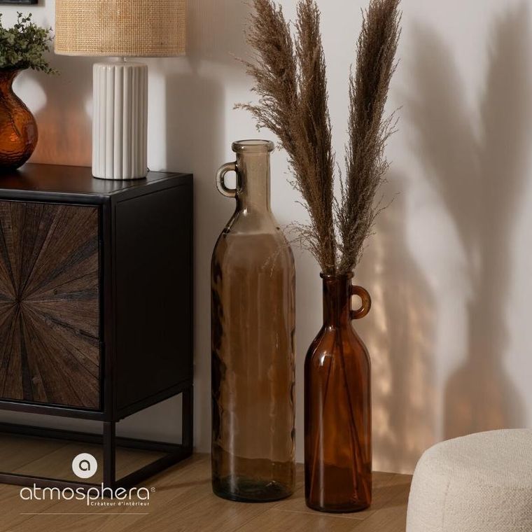 Atmosphera, Yana, wysoki szklany wazon butelka, 75 cm