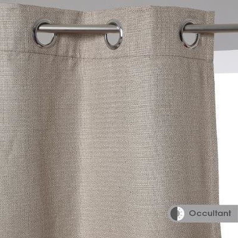 Atmosphera, zasłona gotowa ma przelotkach, NATTE, 140-260 cm, beżowa