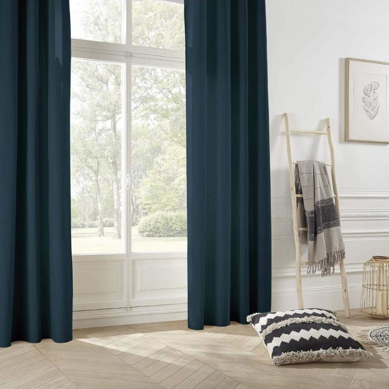 Atmosphera, zasłona gotowa na przelotkach, Panama, 140-260 cm, morska