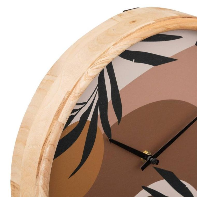 Atmosphera, zegar na ścianę do salonu, Nila, tarcza z ilustracją, ø 30 cm