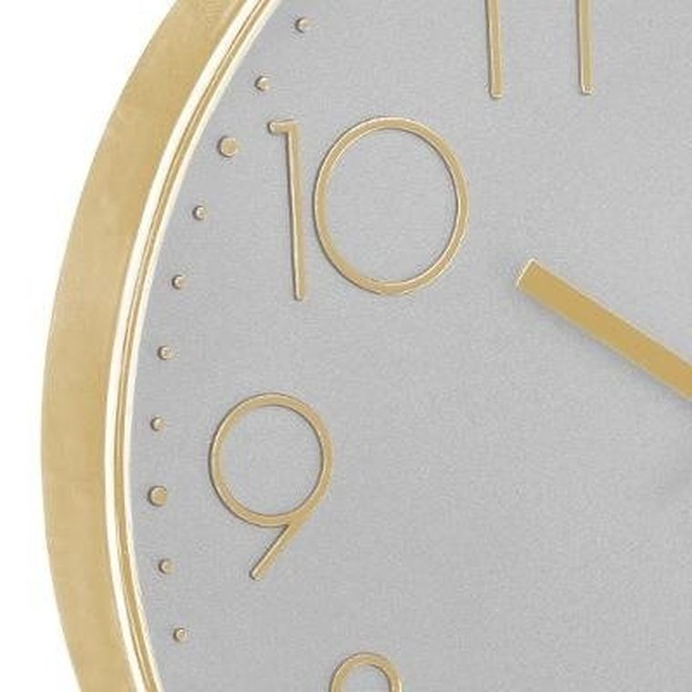 Atmosphera, zegar ścienny z cichym mechanizmem, szary, Ø 30 cm